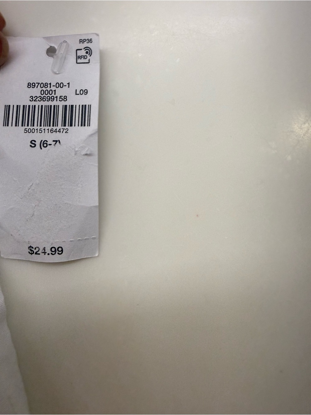 Old Navy White Ruffle Button-Front Girl's Top - Picture 2 of 3
